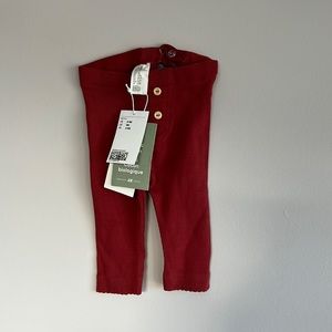 H&M double button faded red legging